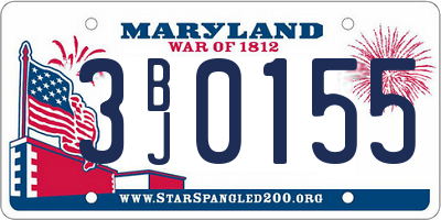 MD license plate 3BJ0155