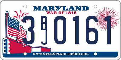 MD license plate 3BJ0161