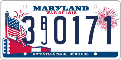 MD license plate 3BJ0171