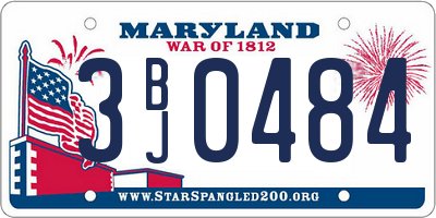 MD license plate 3BJ0484