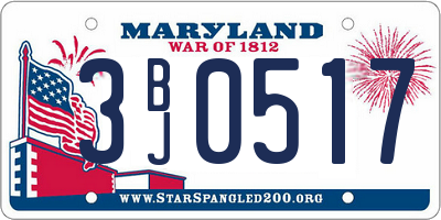 MD license plate 3BJ0517