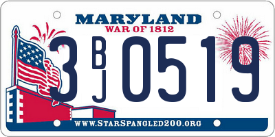 MD license plate 3BJ0519