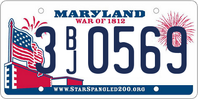 MD license plate 3BJ0569