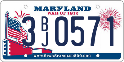 MD license plate 3BJ0571