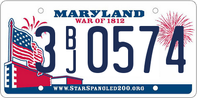 MD license plate 3BJ0574