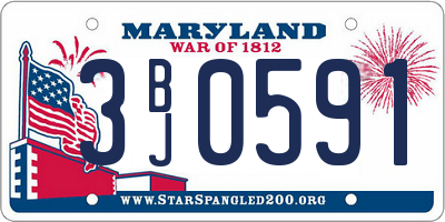 MD license plate 3BJ0591