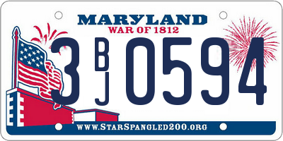 MD license plate 3BJ0594