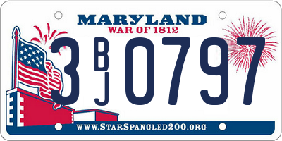 MD license plate 3BJ0797