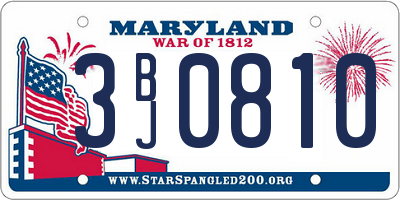 MD license plate 3BJ0810