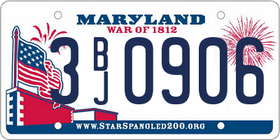 MD license plate 3BJ0906