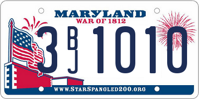 MD license plate 3BJ1010