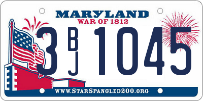 MD license plate 3BJ1045