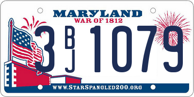 MD license plate 3BJ1079