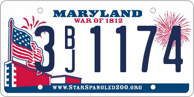 MD license plate 3BJ1174