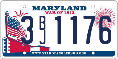 MD license plate 3BJ1176
