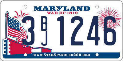 MD license plate 3BJ1246