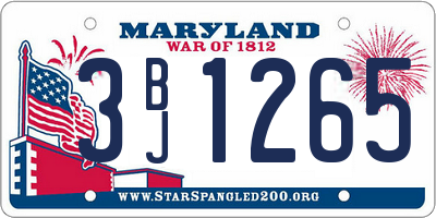MD license plate 3BJ1265