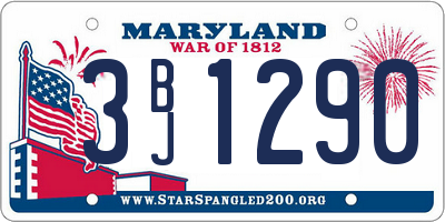 MD license plate 3BJ1290