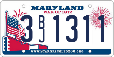 MD license plate 3BJ1311