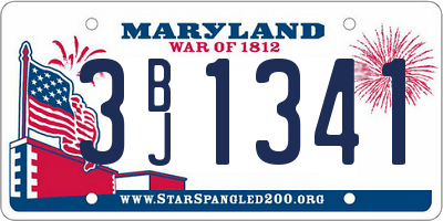 MD license plate 3BJ1341
