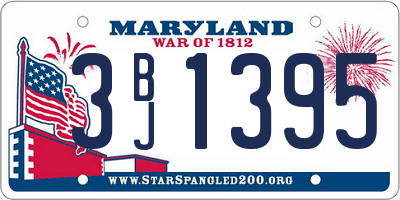 MD license plate 3BJ1395