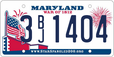 MD license plate 3BJ1404