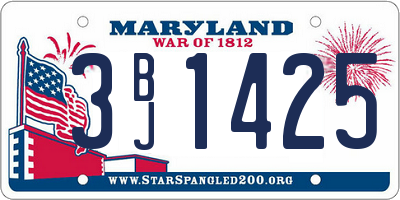 MD license plate 3BJ1425
