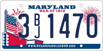 MD license plate 3BJ1470