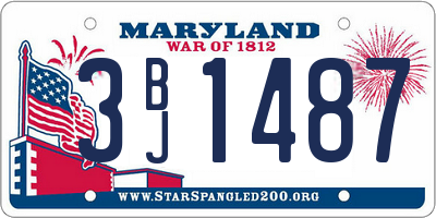 MD license plate 3BJ1487