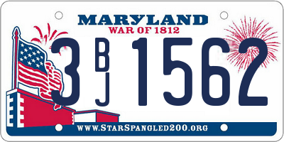 MD license plate 3BJ1562