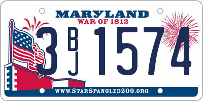 MD license plate 3BJ1574