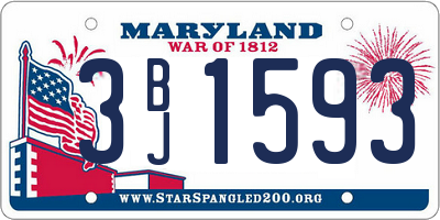 MD license plate 3BJ1593