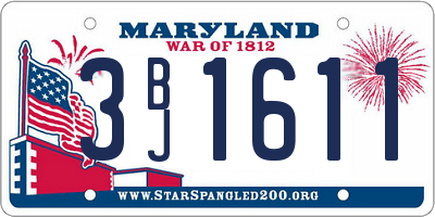 MD license plate 3BJ1611