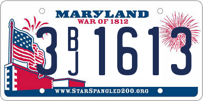 MD license plate 3BJ1613