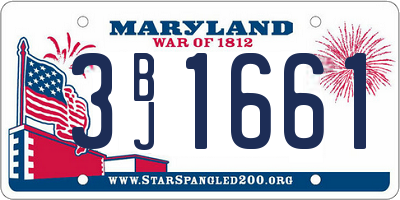MD license plate 3BJ1661
