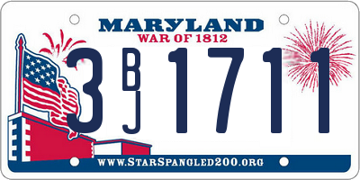MD license plate 3BJ1711