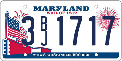 MD license plate 3BJ1717