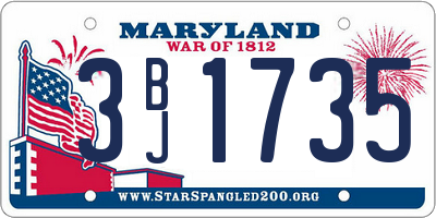 MD license plate 3BJ1735