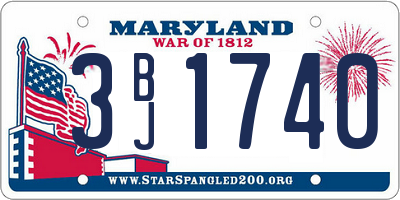 MD license plate 3BJ1740