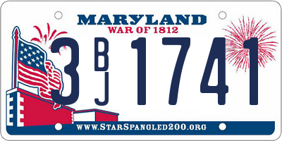 MD license plate 3BJ1741