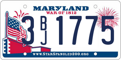 MD license plate 3BJ1775