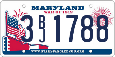 MD license plate 3BJ1788