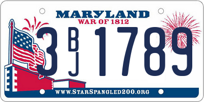 MD license plate 3BJ1789