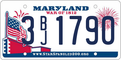MD license plate 3BJ1790