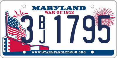 MD license plate 3BJ1795