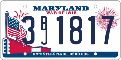 MD license plate 3BJ1817