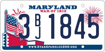 MD license plate 3BJ1845