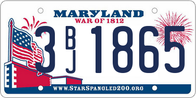 MD license plate 3BJ1865
