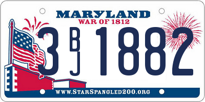 MD license plate 3BJ1882