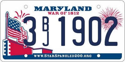 MD license plate 3BJ1902